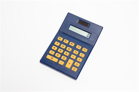 Blue calculator with yellow buttons Stock Photo - Rights-Managed, Code: 845-06008215