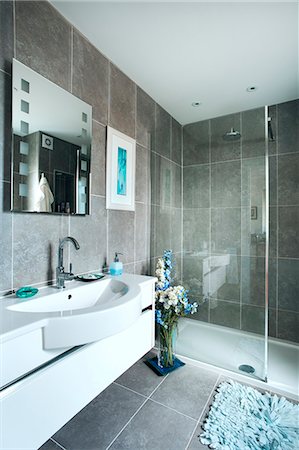 Ground floor shower room in UK home. Stock Photo - Rights-Managed, Code: 845-07561489