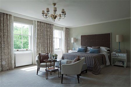 simsearch:845-05838374,k - Knightsbridge Apartment, London. The master bedroom suite. Stock Photo - Rights-Managed, Code: 845-08939648