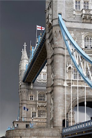 Tower Bridge, London, 1886 - 1894. Detail of towers. Architect: Horace Jones Stock Photo - Rights-Managed, Code: 845-02725145