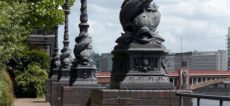 Sturgeon Lamposts, London. 1870. Architect: George Vulliamy. Stock Photo - Rights-Managed, Code: 845-02725911