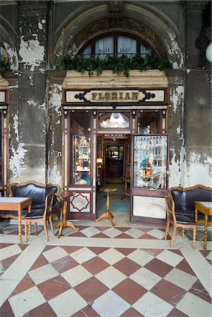 european cafe bar - Caffe Florian, Piazza San Marco, Venice Stock Photo - Rights-Managed, Code: 845-02726964