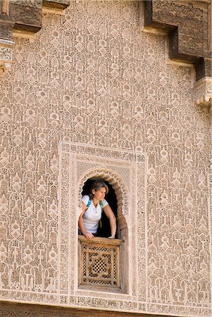 simsearch:845-02726943,k - Ali ben Youssef Medersa (ancient Koranic school), Marrakech. 1565. Window. Stock Photo - Rights-Managed, Code: 845-02727055