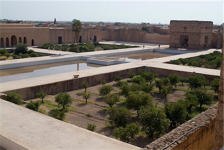 simsearch:845-02726943,k - El Badi Palace, Marrakech. 1578. Courtyard. Stock Photo - Rights-Managed, Code: 845-02727052