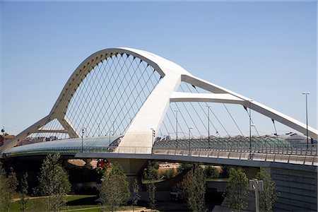 Third Millenium Bridge, Expo Zaragoza 2008, Zaragoza. Architect: Juan José Arenas. Stock Photo - Rights-Managed, Code: 845-02727789