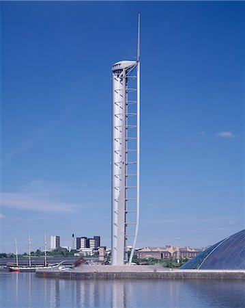 revolve - Glasgow Science Centre, Scotland. Revolving Tower Mast. Architect: Building Design Partnership Stock Photo - Rights-Managed, Code: 845-02728514