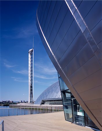 revolve - Glasgow Science Centre, Scotland. Tower with Imax in foreground. Architect: Building Design Partnership Stock Photo - Rights-Managed, Code: 845-02728515