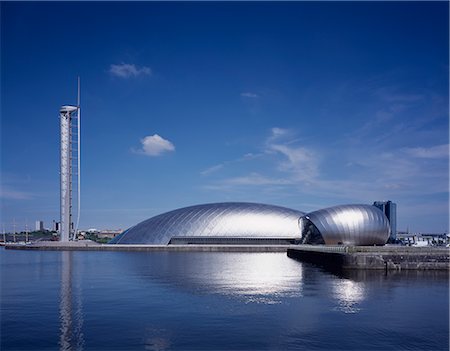 revolve - Glasgow Science Centre, Scotland. Tower, Science Mall and Imax. Architect: Building Design Partnership Stock Photo - Rights-Managed, Code: 845-02728511