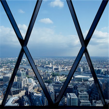 Offices - The Gherkin. Architect: Hanson Cribb. Stock Photo - Rights-Managed, Code: 845-02728853