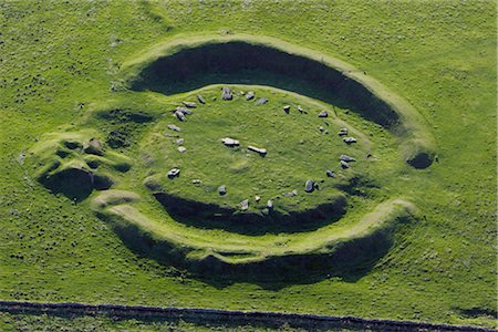 simsearch:845-03464660,k - Arbor Low. Aerial view of neolithic henge monument. Foto de stock - Con derechos protegidos, Código: 845-03464637