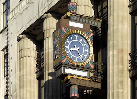 Art Deco Clock, Fleet Street, London. Stock Photo - Rights-Managed, Code: 845-03463439