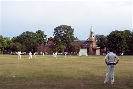 Cricket on Kew Green, Kew, Greater London Stock Photo - Rights-Managed, Code: 845-03463888