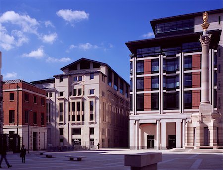 Paternoster Square redevelopment, London. Warwick Court (right). Stock Photo - Rights-Managed, Code: 845-03552433