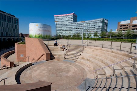 seating area - Chavasso Park, urban park near the shopping area of Liverpool One, Liverpool, Merseyside, England Stock Photo - Rights-Managed, Code: 845-03552631