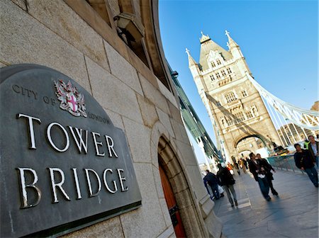 Tower Bridge, London.  Architects: Horace Jones Stock Photo - Rights-Managed, Code: 845-03553109