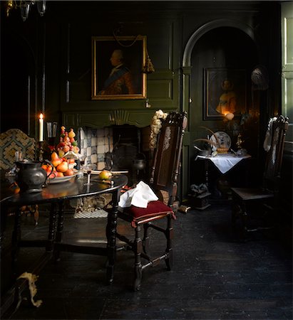 Dennis Severs House, Spitalfields, London. Interior of house restored to 18th century Stock Photo - Rights-Managed, Code: 845-03720355