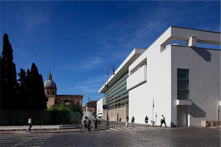 Ara Pacis Museum, Rome. Architects: Richard Meier Stock Photo - Rights-Managed, Code: 845-03721061