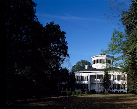 Waverley, Columbus, Mississippi, 1852. Overall exterior of Plantation house. Architects: Charles I. Pond Stock Photo - Rights-Managed, Code: 845-03739493