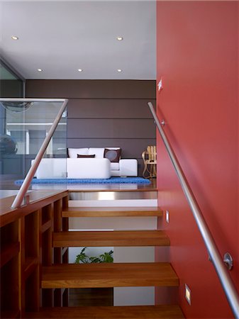 simsearch:700-06038236,k - Stairs leading to lounge area. Architects: Make Architecture Stock Photo - Rights-Managed, Code: 845-03777365