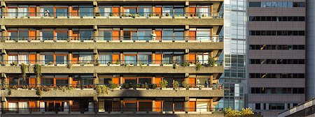 The Barbican, London. Architects: Chamberlin, Powell and Bon. Stock Photo - Rights-Managed, Code: 845-03777533