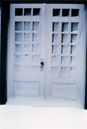 french door window - SNOW COVERED DOORWAY Stock Photo - Rights-Managed, Code: 846-05645674