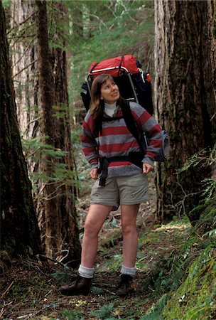 simsearch:846-05646687,k - WOMAN HIKER DICKEY CREEK TRAIL BULL OF THE WOODS WILDERNESS MOUNT HOOD NATIONAL FOREST OREGON USA Stock Photo - Rights-Managed, Code: 846-05647008