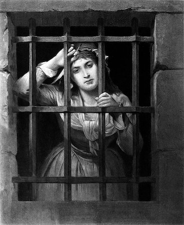 1700s CHARLOTTE CORDAY AT PRISON BARS ASSASSINATED JEAN PAUL MARAT IN 1793 Stock Photo - Rights-Managed, Code: 846-05648030