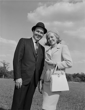 1960s PORTRAIT SMILING COUPLE OUTDOORS Stock Photo - Rights-Managed, Code: 846-05648231