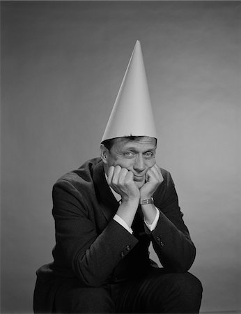 foolish - 1960s MAN WEARING DUNCE CAP Stock Photo - Rights-Managed, Code: 846-05648247