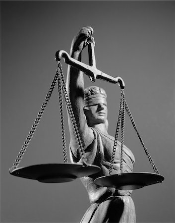 simsearch:846-05648291,k - 1970s STATUE OF BLIND JUSTICE HOLDING SCALES Stock Photo - Rights-Managed, Code: 846-05648280
