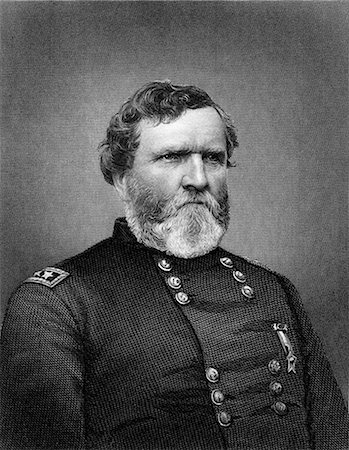 1800s 1860s PORTRAIT GEORGE THOMAS UNION GENERAL DURING AMERICAN CIVIL WAR NOTABLE VICTORY IN BATTLE OF NASHVILLE 1864 Stock Photo - Rights-Managed, Code: 846-06112299