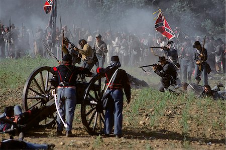 re-enactment - HISTORICAL AMERICAN CIVIL WAR BATTLE REENACTMENT GETTYSBURG PA USA Stock Photo - Rights-Managed, Code: 846-09161482