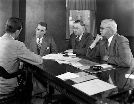 retro business meeting - OFFICE CONFERENCE MEN Stock Photo - Rights-Managed, Code: 846-02796084