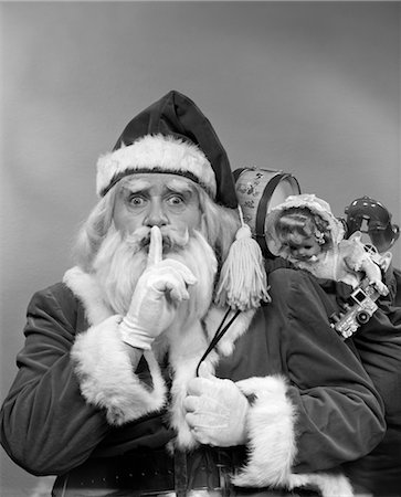 1950s SANTA CLAUS WITH A BAG OF TOYS Foto de stock - Con derechos protegidos, Código: 846-02797880