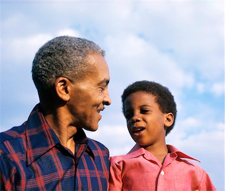 1970s AFRICAN-AMERICAN GRANDFATHER AND BOY Stock Photo - Rights-Managed, Code: 846-03164846