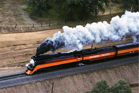 railway retro - AERIAL OF SP 4449 VINTAGE STEAM ENGINE SACRAMENTO RAIL FAIR '91 REDDING CALIFORNIA Stock Photo - Rights-Managed, Code: 846-03165759