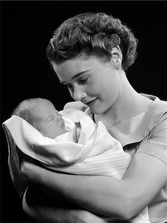 families black and white photo - 1950s MOTHER AND CHILD Stock Photo - Rights-Managed, Code: 846-03163232