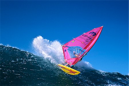 WIND SURFING PINK SAIL Stock Photo - Rights-Managed, Code: 846-03163656