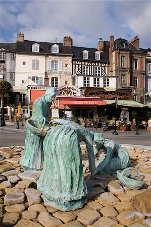 sculpture in town - Sculpture by Jean Mare de Pas, Honfleur, Normandy, France, Europe Stock Photo - Rights-Managed, Code: 841-05784291