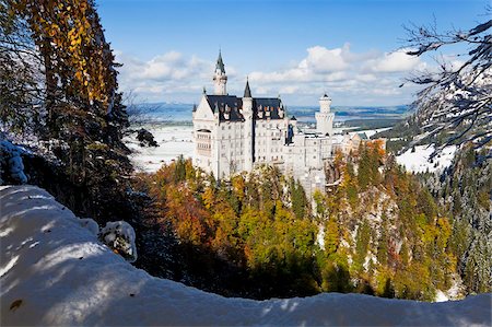 famous places in germany - Neuschwanstein Castle, Bavaria, Germany, Europe Stock Photo - Rights-Managed, Code: 841-05784841