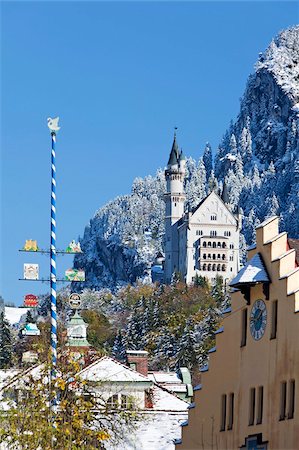 famous places in germany - Neuschwanstein Castle, Bavaria, Germany, Europe Stock Photo - Rights-Managed, Code: 841-05784843