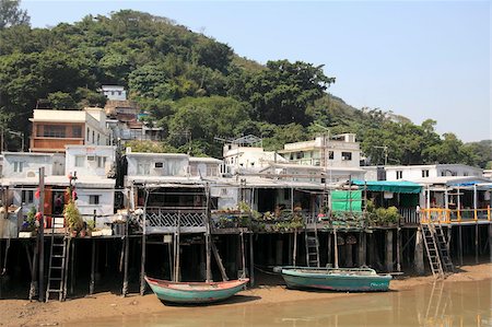 palafito - Stilt houses, Fishing village of Tai O, Lantau Island, Hong Kong, China, Asia Stock Photo - Rights-Managed, Code: 841-05785550