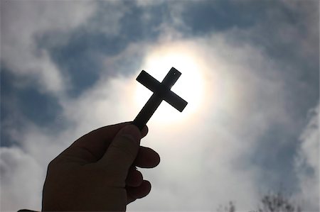 symbol - Croix dans le ciel, Haute-Savoie, France, Europe Photographie de stock - Rights-Managed, Code: 841-05785993