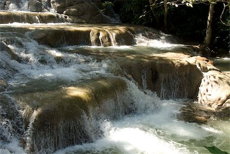 photography jamaica - Terraces of calcite travertine forming the Dunn's River Falls, near Ocho Rios, north coast, Jamaica, West Indies, Caribbean, Central America Stock Photo - Rights-Managed, Code: 841-05781186