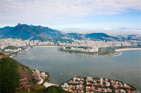 flamenco dancing - View from Sugar Loaf Mountain of Botafogo Bay and Chirst The Redeemer Statue atop Cocovado, with Flamenco and the City to the right, Urca, Rio de Janeiro, Brazil, South America Stock Photo - Rights-Managed, Code: 841-05781237