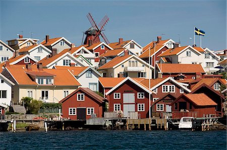 suède - Maisons Mollosund, Mollosund, West Gotaland, Suède, Scandinavie, Europe Photographie de stock - Rights-Managed, Code: 841-05781487