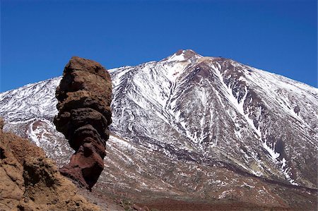 Los Roques and Mount Teide, Teide National Park, UNESCO World Heritage Site, Tenerife, Canary Islands, Spain, Europe Stock Photo - Rights-Managed, Code: 841-05781660