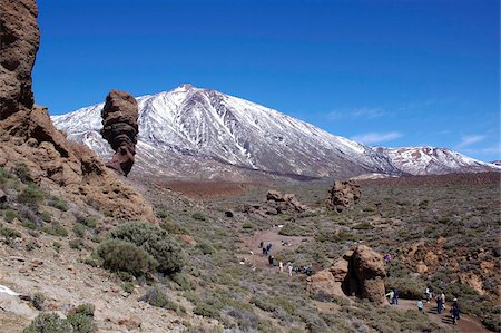 Los Roques and Mount Teide, Teide National Park, UNESCO World Heritage Site, Tenerife, Canary Islands, Spain, Europe Stock Photo - Rights-Managed, Code: 841-05781661