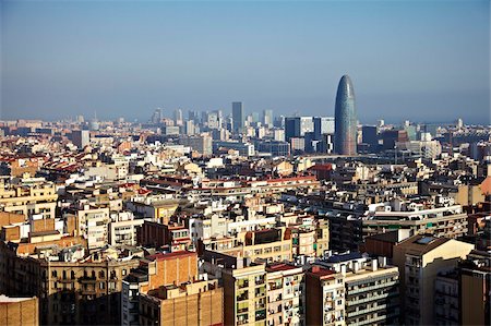 View from the top of the Sagrada Familia, Barcelona, Catalonia, Spain, Europe Foto de stock - Con derechos protegidos, Código: 841-05781910