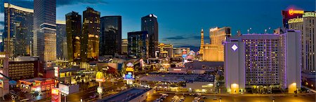 Night panorama, The Strip, Las Vegas, Nevada, United States of America, North America Stock Photo - Rights-Managed, Code: 841-05782321